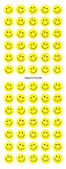 SC035 PAPER SMILE FACE STICKERS 9mm Yellow