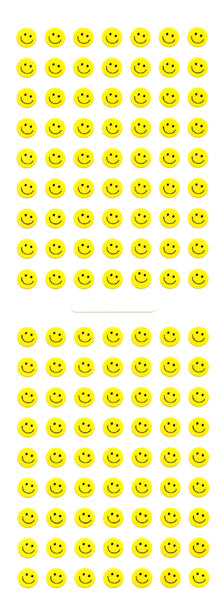 SC276 PAPER SMILE FACE STICKERS 5mm Yellow
