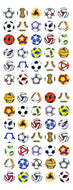 ZC549 PAPER STICKERS SOCCER BALLS 9mm