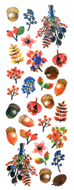 CR241 SPARKLIES ACORN & AUTUMN LEAVES