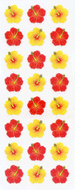 ZR475 SPARKLIES HIBISCUS RED & YELLOW