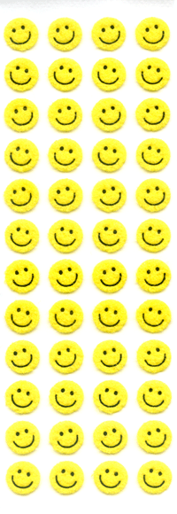 SV535 VIVELLE PAPER SMILE FACE STICKERS 10 mm Yellow